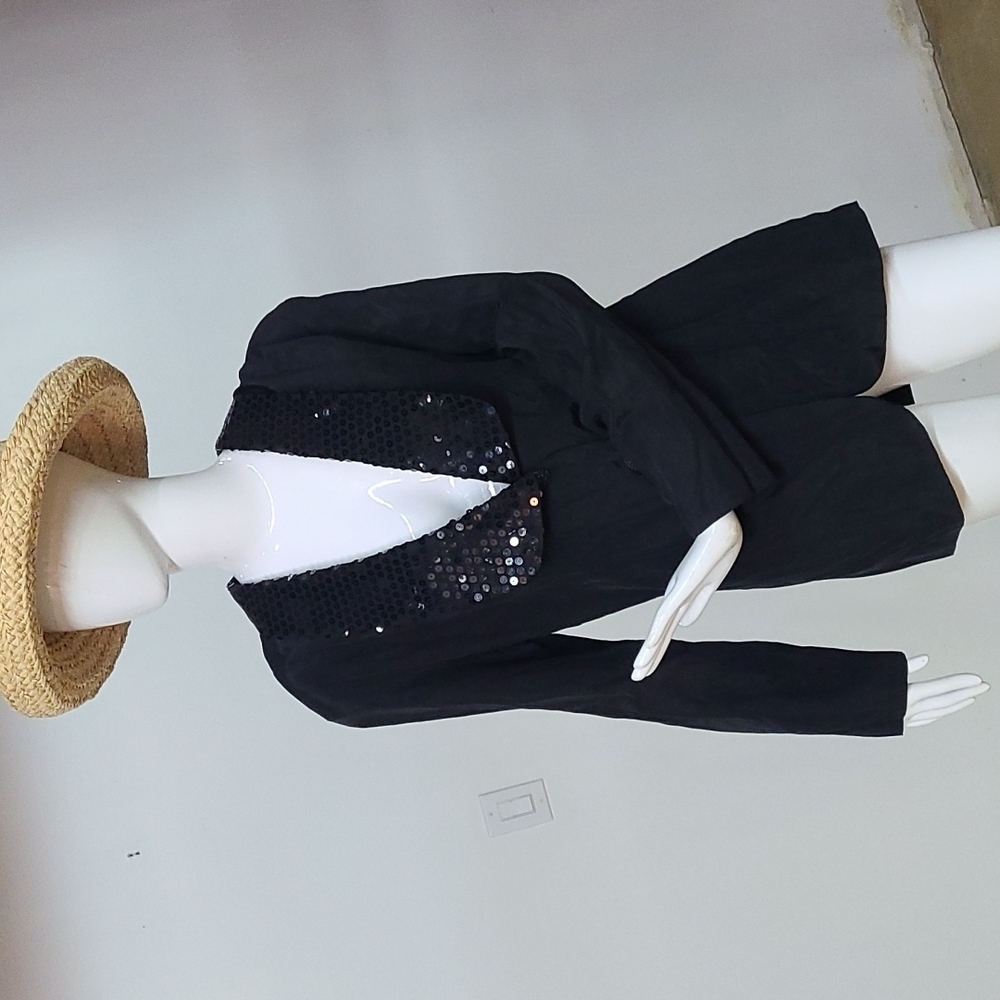 Robot Sequinned Lapel Blazer
